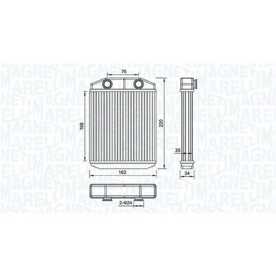 350218516000 - Heat Exchanger, interior heating 