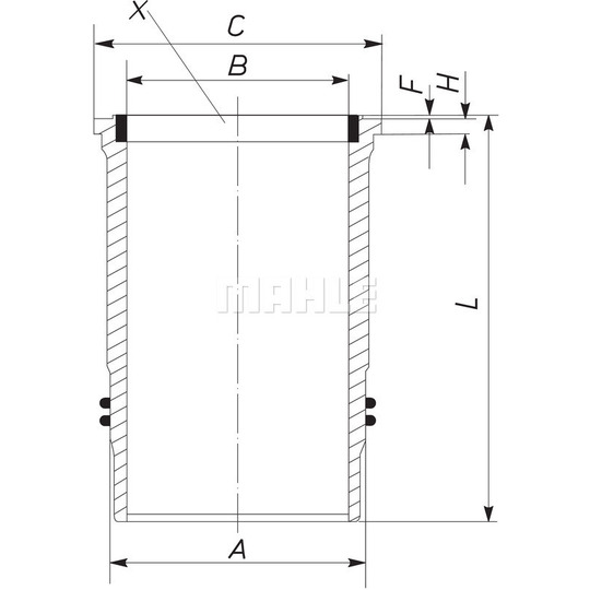 227 LW 00109 001 - Cylinder Sleeve 