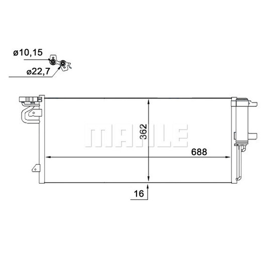 AC 103 000S - Condenser, air conditioning 