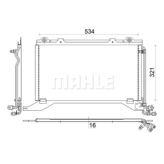 AC 208 000S - Condenser, air conditioning 