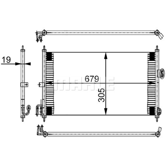 AC 252 000S - Condenser, air conditioning 