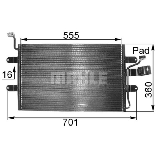 AC 256 000S - Condenser, air conditioning 