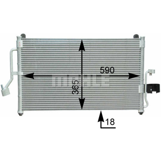 AC 418 000S - Kondensor, klimatanläggning 