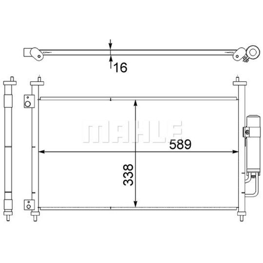 AC 464 000S - Condenser, air conditioning 