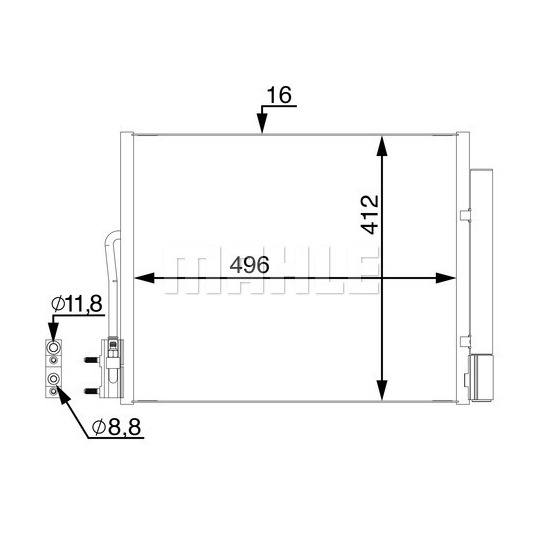 AC 50 000S - Condenser, air conditioning 