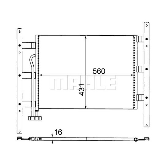 AC 520 000S - Condenser, air conditioning 