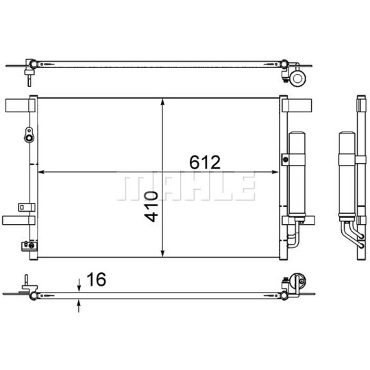 AC 557 000S - Kondensor, klimatanläggning 