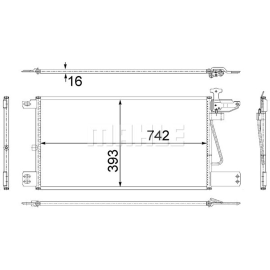 AC 555 000S - Condenser, air conditioning 