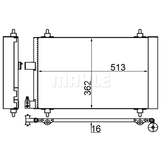 AC 585 001S - Condenser, air conditioning 