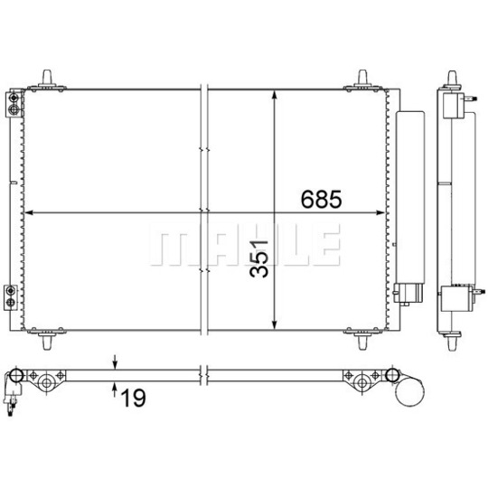 AC 593 000S - Condenser, air conditioning 