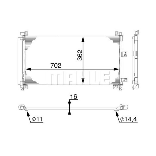 AC 597 000S - Kondensor, klimatanläggning 