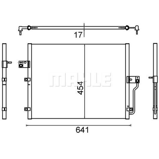 AC 643 000S - Condenser, air conditioning 