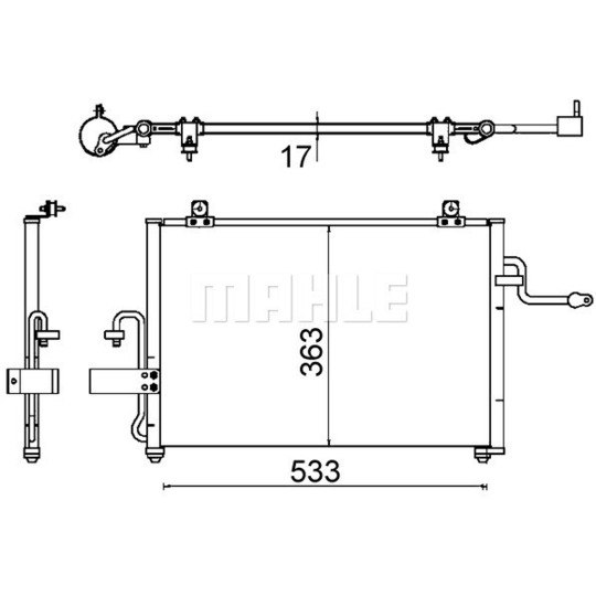 AC 645 000S - Condenser, air conditioning 