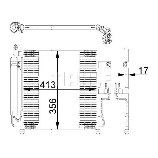 AC 677 000S - Condenser, air conditioning 