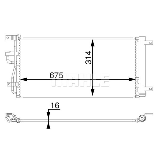 AC 66 000S - Condenser, air conditioning 