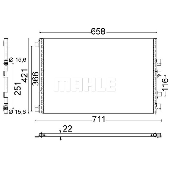 AC 701 000S - Condenser, air conditioning 