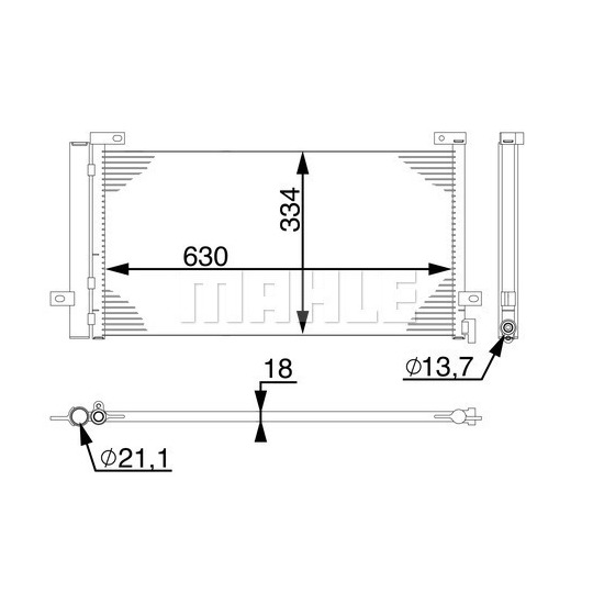 AC 74 000S - Condenser, air conditioning 