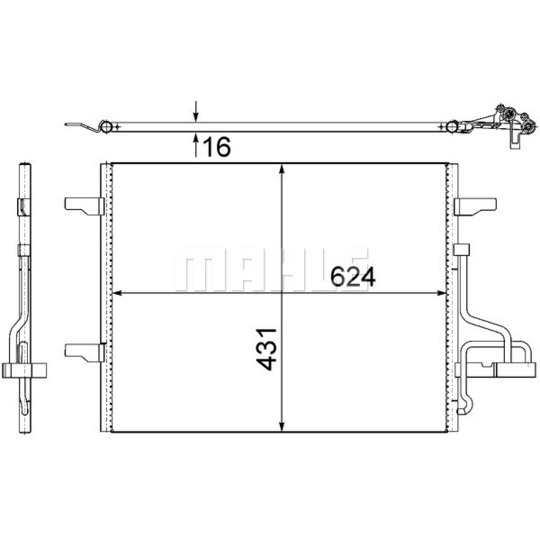 AC 732 000S - Condenser, air conditioning 