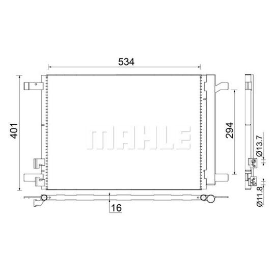 AC 772 000S - Condenser, air conditioning 