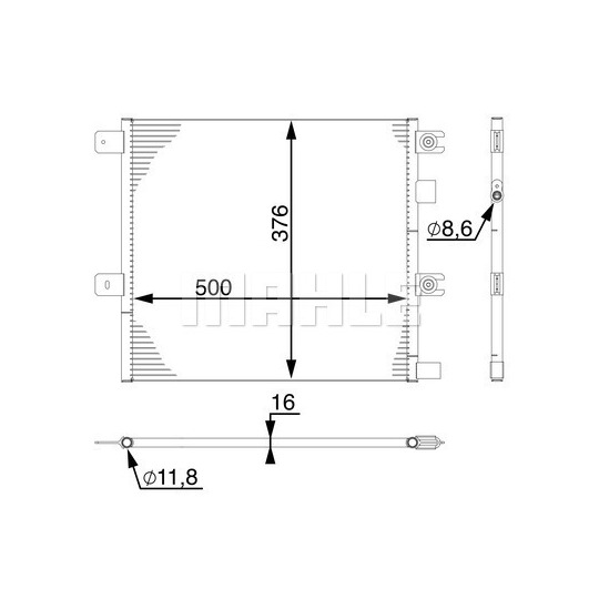 AC 76 000S - Kondensor, klimatanläggning 