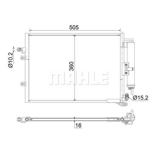 AC 721 000S - Condenser, air conditioning 