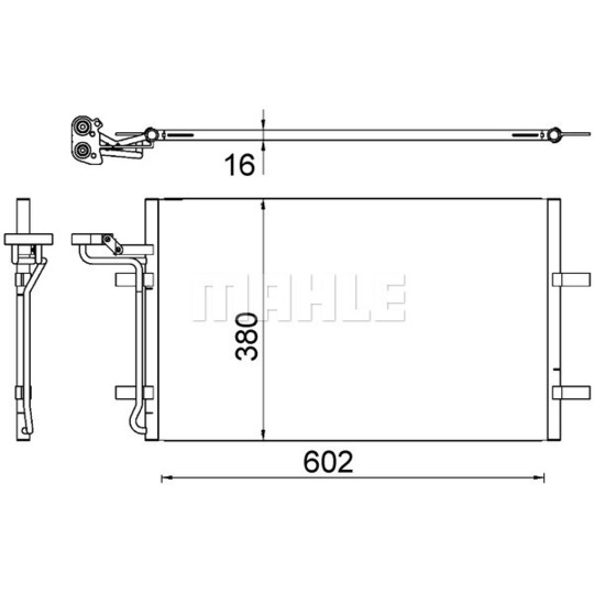 AC 725 000S - Condenser, air conditioning 