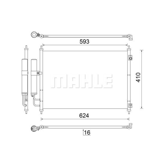 AC 829 000S - Condenser, air conditioning 