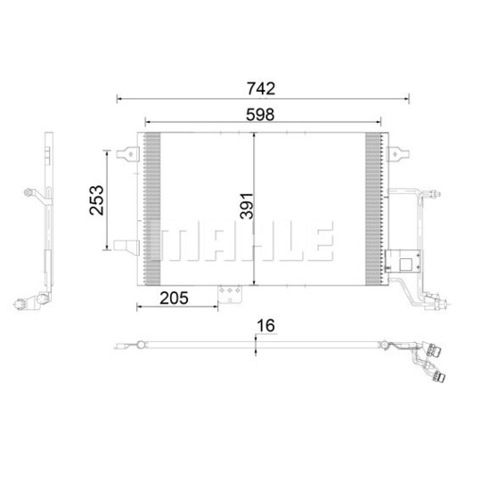 AC 822 000S - Condenser, air conditioning 