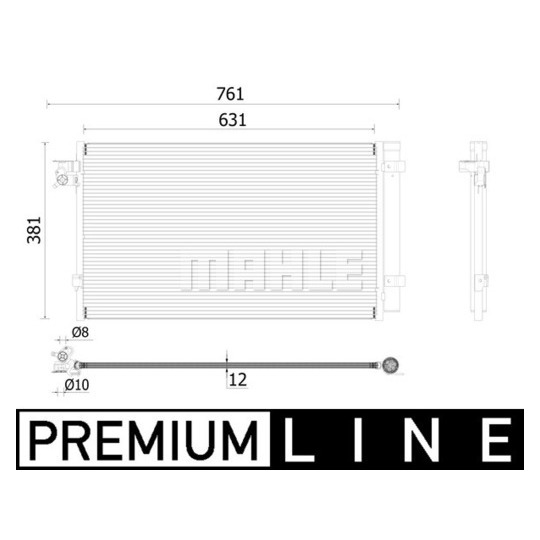 AC 896 000P - Condenser, air conditioning 