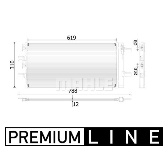 AC 892 000P - Condenser, air conditioning 