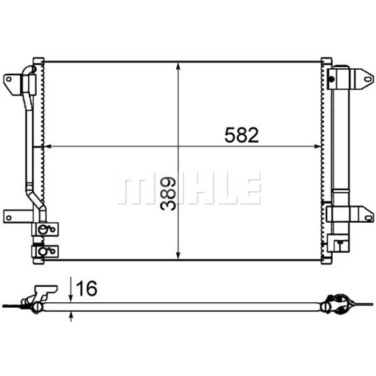 AC 864 000S - Condenser, air conditioning 