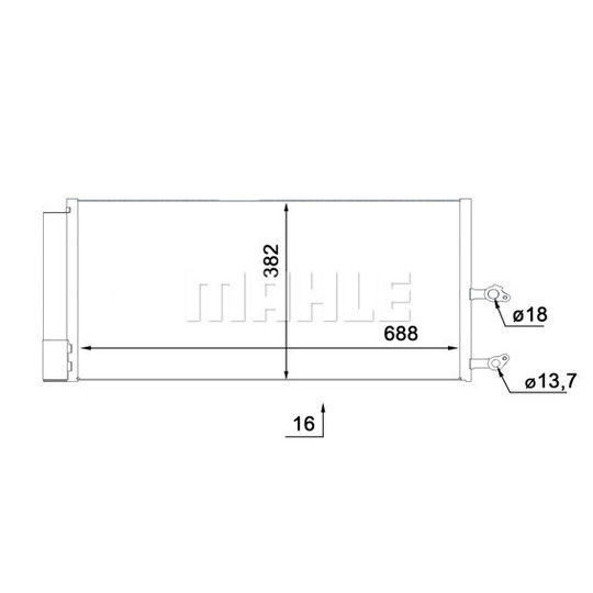 AC 890 000S - Kondensor, klimatanläggning 