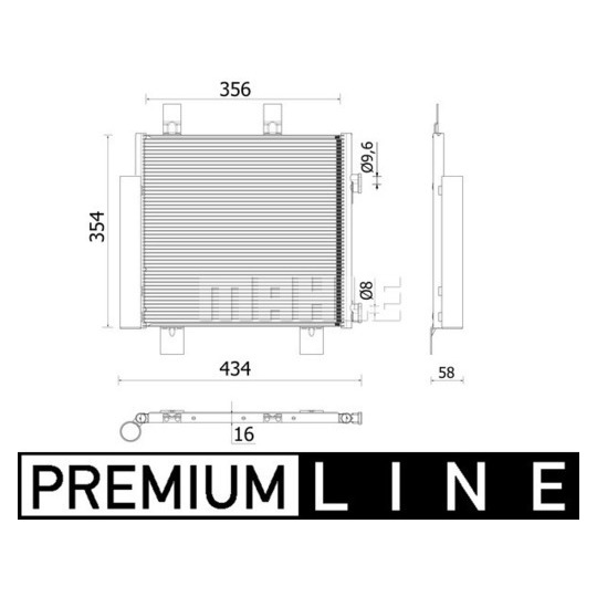 AC 899 000P - Condenser, air conditioning 