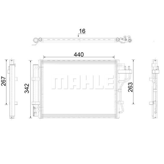 AC 917 000P - Condenser, air conditioning 