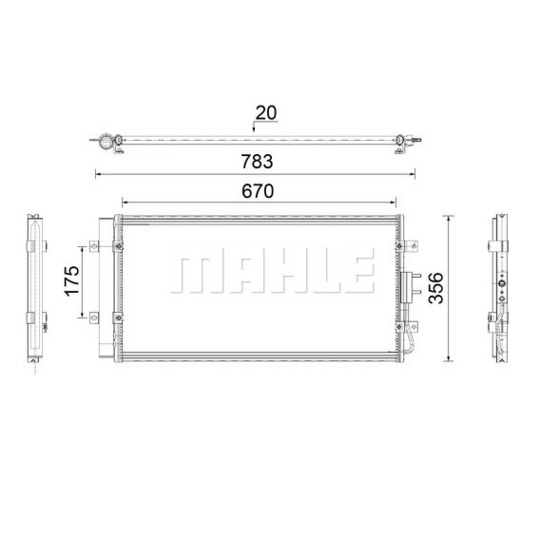 AC 921 000P - Condenser, air conditioning 