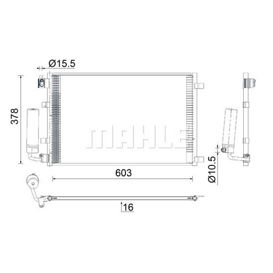 AC 923 000S - Condenser, air conditioning 