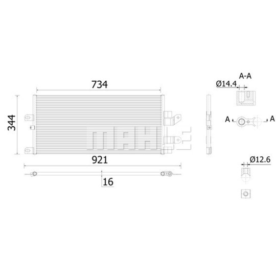 AC 903 000S - Condenser, air conditioning 