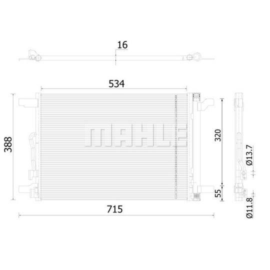 AC 915 000S - Condenser, air conditioning 