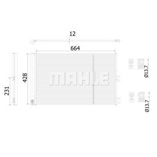 AC 911 000S - Condenser, air conditioning 