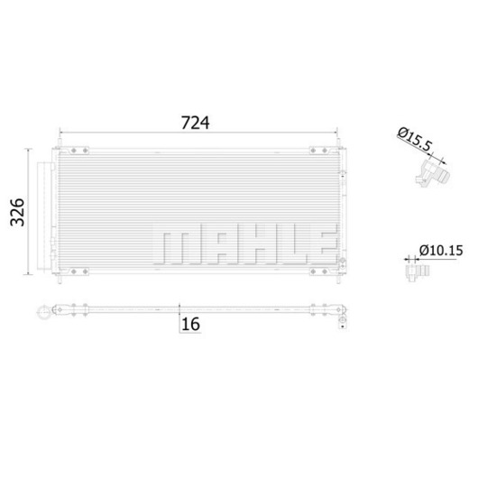 AC 904 000S - Condenser, air conditioning 