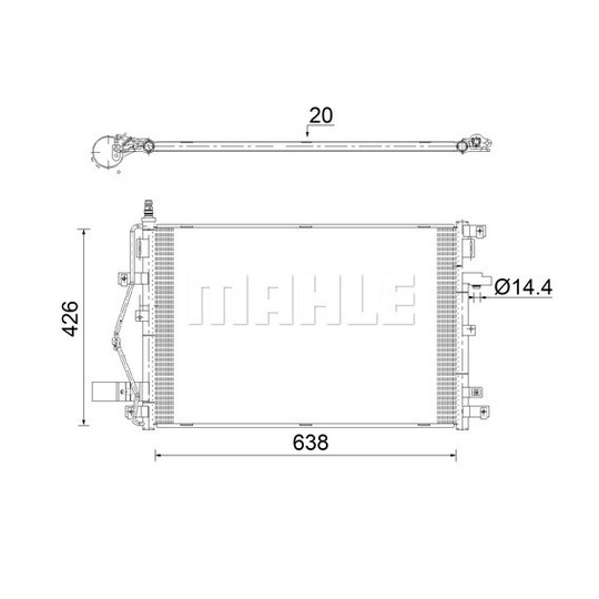 AC 924 000S - Condenser, air conditioning 