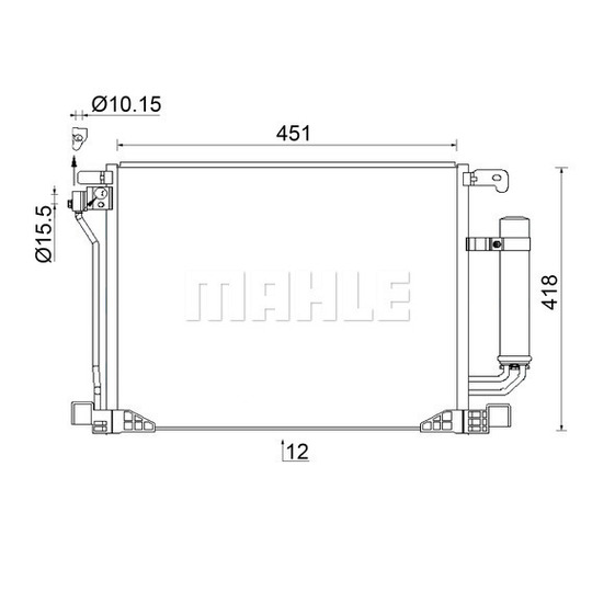 AC 953 000S - Condenser, air conditioning 