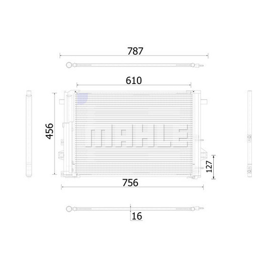 AC 933 000S - Condenser, air conditioning 