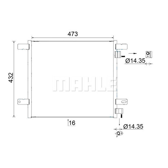 AC 950 000S - Condenser, air conditioning 