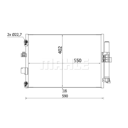 AC 960 000S - Condenser, air conditioning 