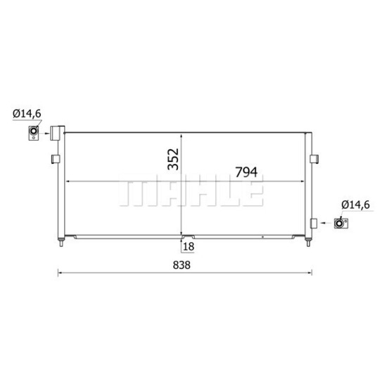 AC 964 000S - Condenser, air conditioning 