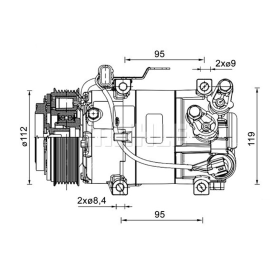 ACP 1461 000P - Kompressor, kliimaseade 