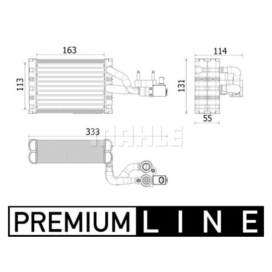 AE 162 000P - Evaporator, air conditioning 