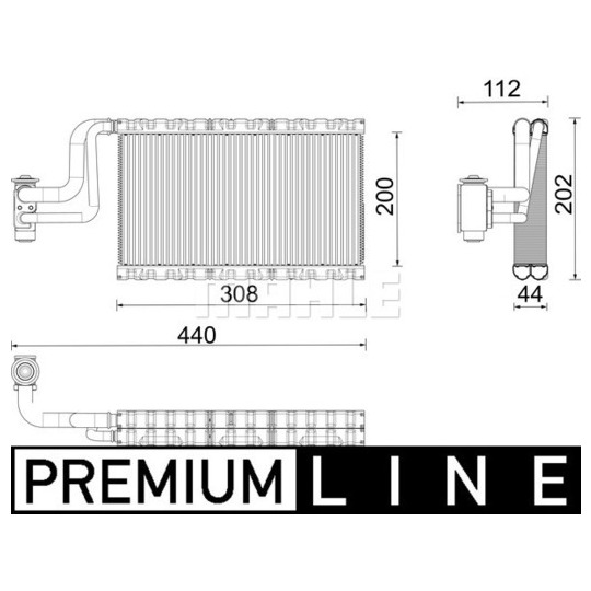 AE 191 000P - Evaporator, air conditioning 