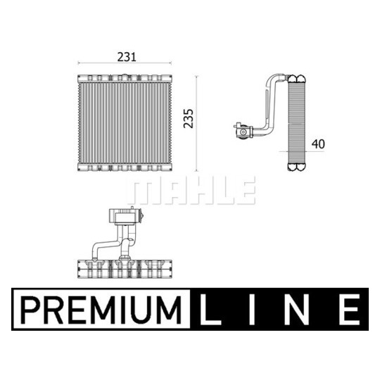 AE 166 000P - Evaporator, air conditioning 